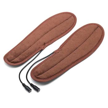 Unisex USB Powered Electric Heating Insoles Plush Fur Winter Keep Warm Carbon Fiber Foot Warming Insoles